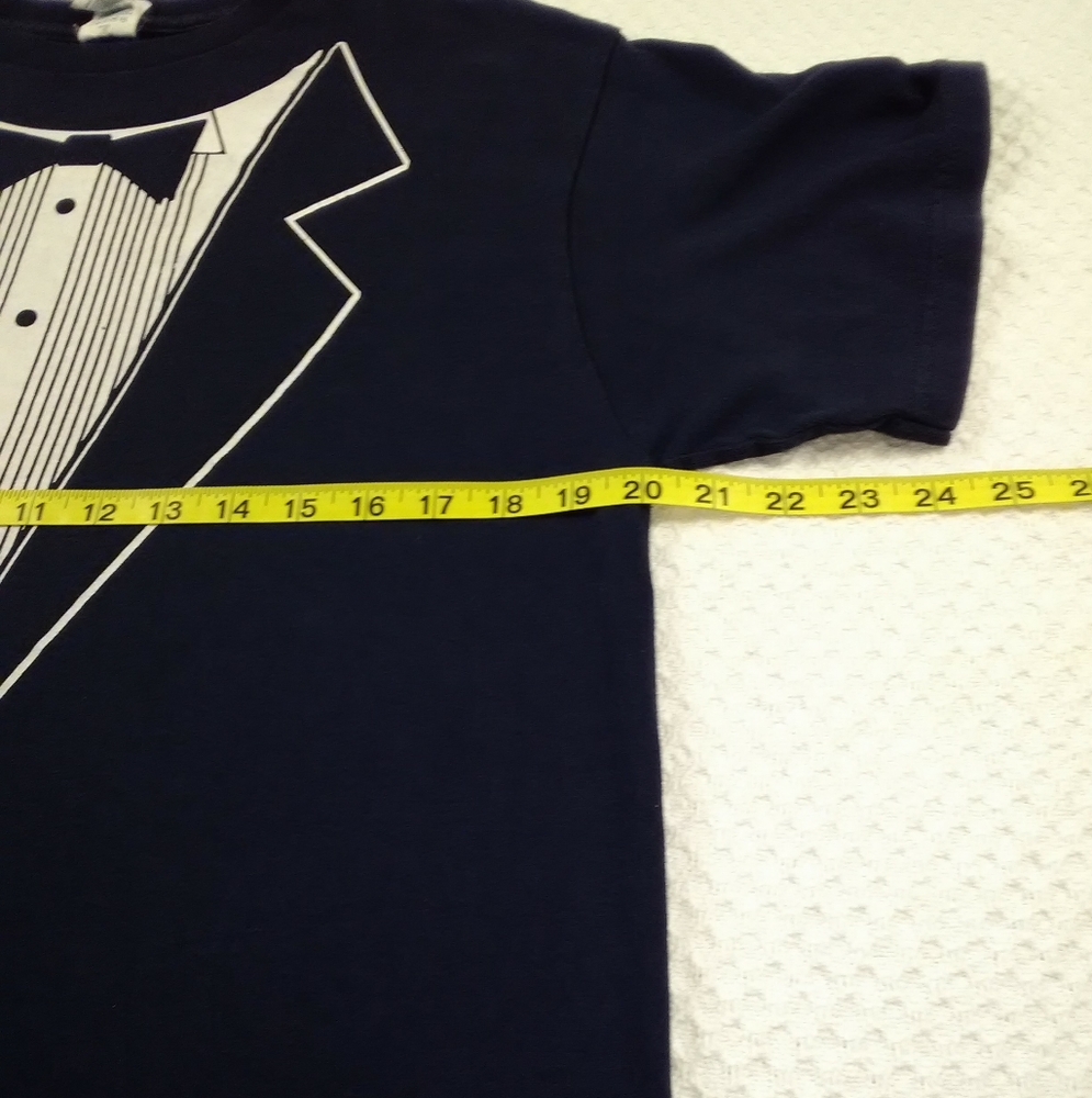 TUXEDO VINTAGE MENS GRAPHIC TEE  DARK BLUE - Picture 3 of 7